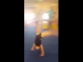 6 year old Violet gets her  round off back handspring !