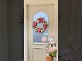 Elegant White & Red Tulip Wreath for Spring Weddings and Holidays
