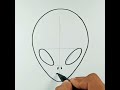 Easy Drawing Alien Face #shorts