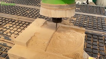 Curved-surface 3D engraving with Roctech 4-axis CNC Router