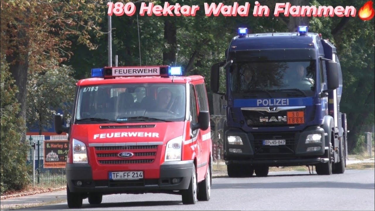 [180 Hekter Wald in Brand] Großer Waldbrand in Jüterborg