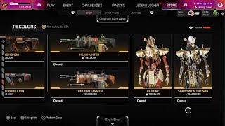 Apex Legends Weekly Shop Update - Recolor Store & Free Vantage Pack