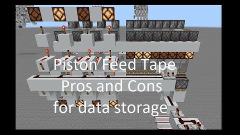 Piston feed tape memory - Minecraft Bedrock Edition