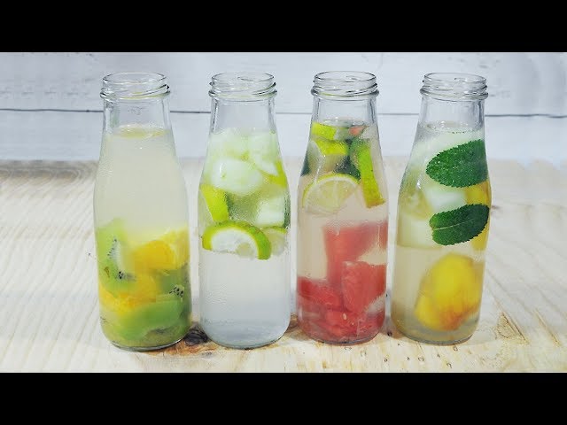 Como hacer agua de sabores. SIN AZÚCAR - YouTube