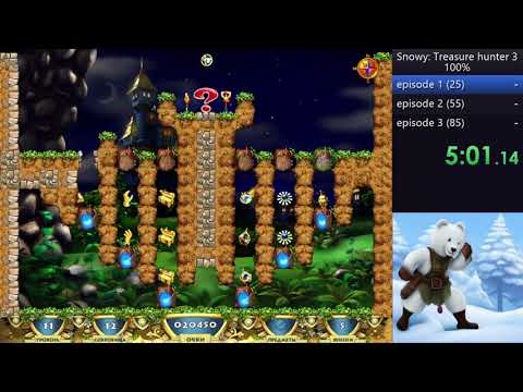 Snowy: Treasure hunter 3 100% Speedrun in [1:51:30]