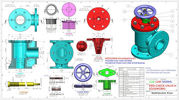Design of Feed check Valve in Solidworks | Solidworks Exploded View