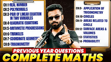Complete Maths | Previous Year Questions |  CBSE Class 10 Maths | Target 95🔥| Kishore Sir