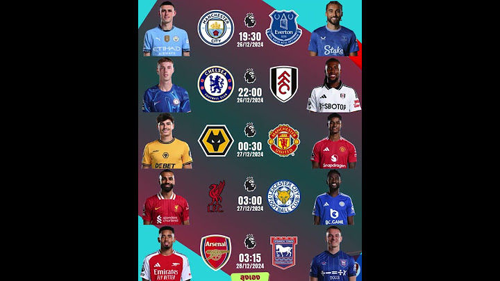โปรแกรมพรีเมียร์ลีกสัปดาห์ที่ 18  #ลุงเอง