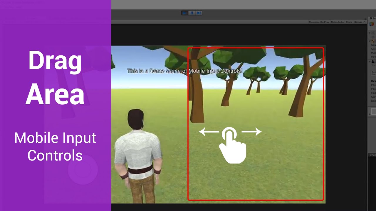 Drag Input Button Mobile Input Controls - Demo (Drag Area Control) v1.0.0 - YouTube
