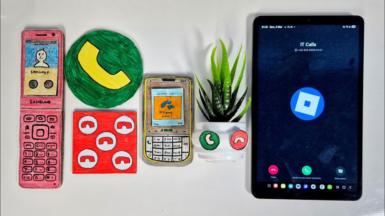 Samsung folder/BIG & a lot button/asus zenfone/decorative plants/m/samsung tab A9, incoming calls