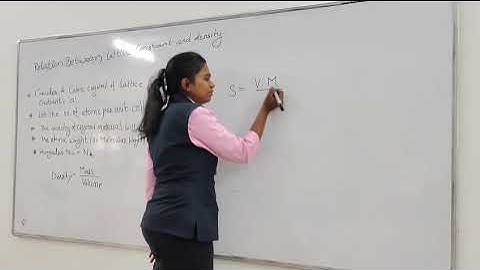 Relation Between Lattice Constant and Density Engineering Physics