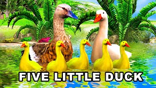 Five Little Ducks - Song for children by Studio "Çamarroket"