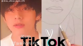 BTS (방탄소년단) TAEHYUNG (V) reaction fan drawing