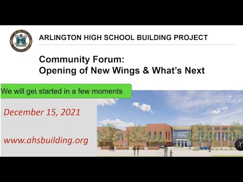 AHS Building Project Forum - December 15, 2021