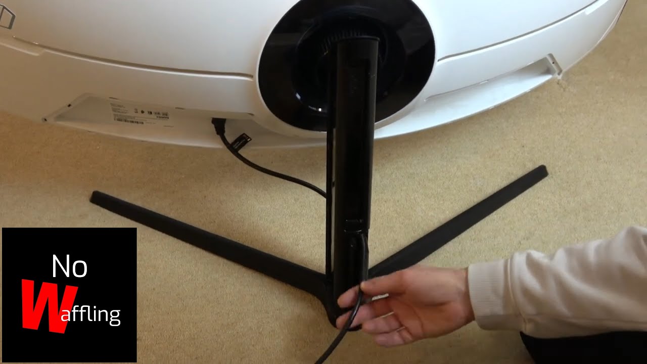 How to HIDE CABLES on Samsung G9 Monitor - Beginners guide - YouTube