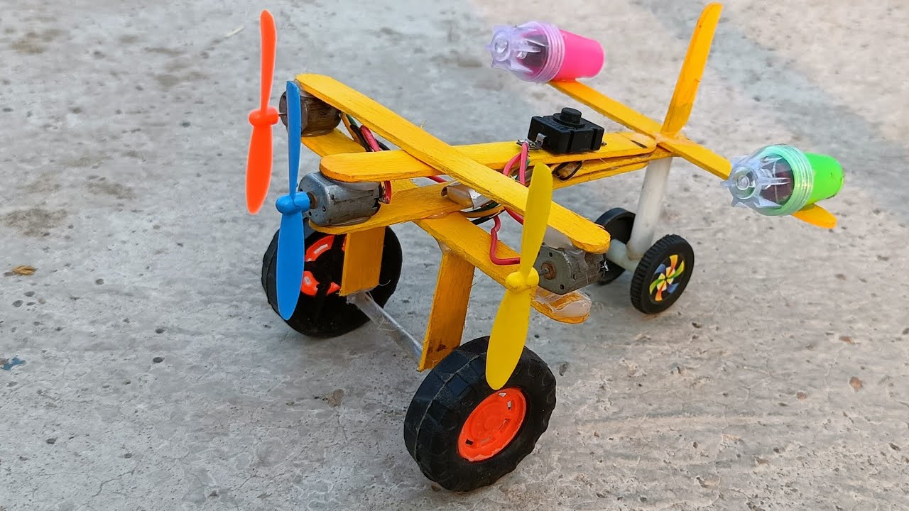 How To Make Aeroplane With Dc Motor Wooden Plane DIY YouTube
