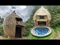 How To Build The Most Beautiful Modern Two Stories Bamboo House, Swimming Pool