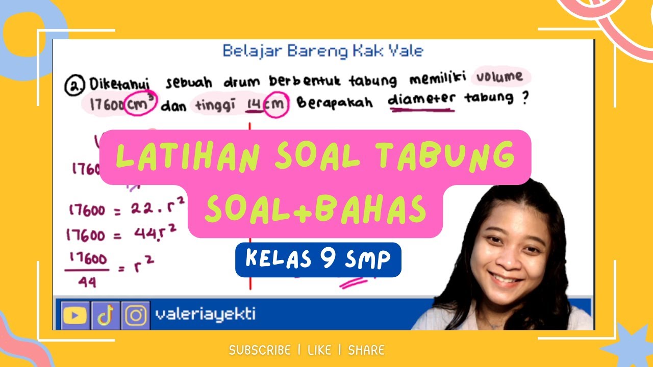 Latihan Soal Tabung Kelas 9 SMP (Soal+Pembahasan)