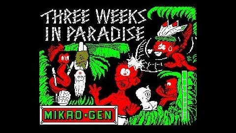 Three Weeks In Paradise Review for the Amstrad CPC by John Gage