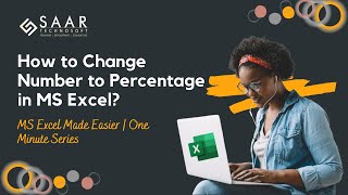 how to change number to percentage in ms excel? ms excel made easier | one-minute series | saar