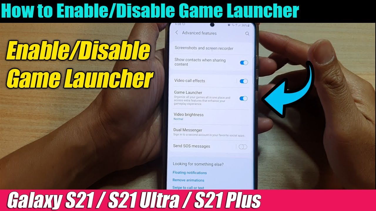 Galaxy S21 Ultra Plus How To Enable Disable Game Launcher Youtube
