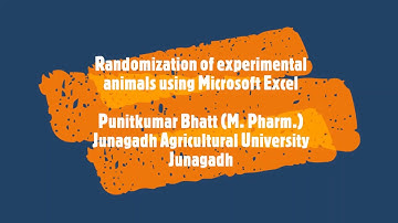 Randomization of experimental animals