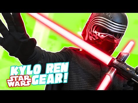 Kylo Ren Gear Test Star Wars The Last Jedi Movie Toys Review For Kids Youtube - kylo rens lightsaber roblox