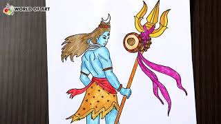 How to draw lord shiva / Bholenath drawing for beginners / shiva drawing