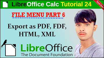 LibreOffice calc tutorial 24 file menu part 6 || in hindi || by dev || technical dev