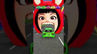 Big vs Small Cars vs Zoey, Pocoyo &amp; Abby Sajja 😱 | Epic BeamNG Crash Test Chaos!  #kpop #beamng