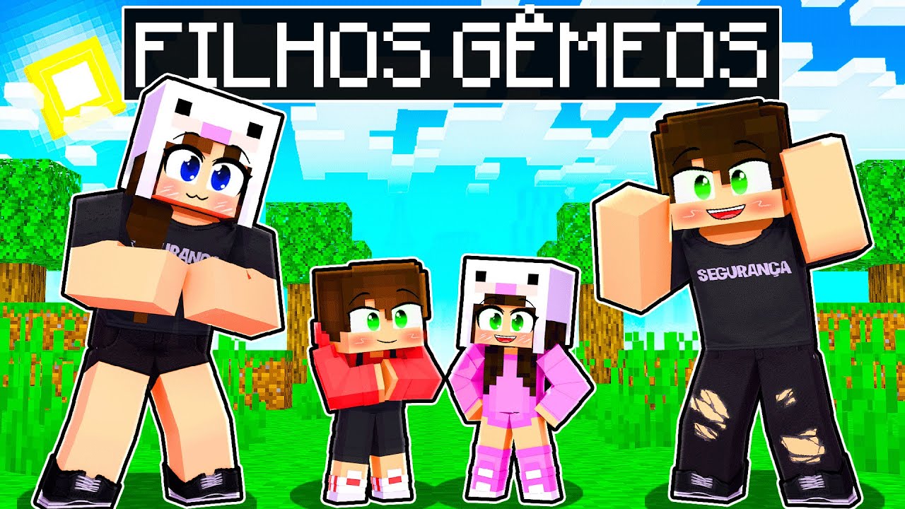 COELHA e O SEGURANÇA PARTICULAR tiveram FILHOS GÊMEOS no Minecraft !