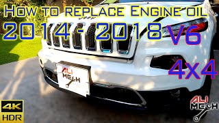 Engine OIL CHANGE Jeep Cherokee Trailhawk V6 4x4  2014-2018/replace oil filter/Engine flush  ALIMECH