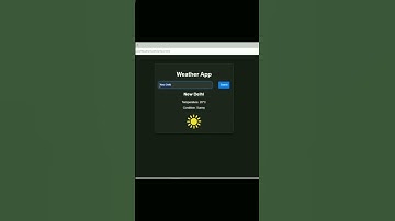 Develop Your Own Weather Interface ❄️ | Complete Tutorial with HTML, CSS & JS