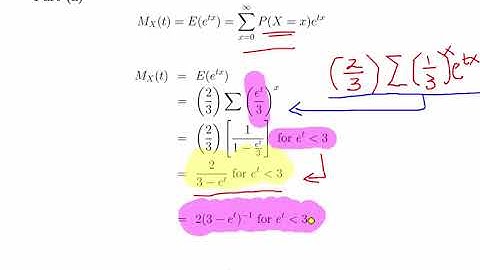 Deriving the Moment Generating Function of a Discrete Random Variable