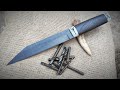 Wootz steel from old drills  making a viking seax