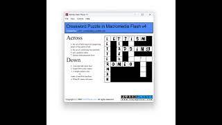Macromedia Flash Crossword