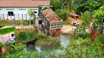 First Start a New Perfect Project Complete100% Clear Water, Landfill On The Flooded In Village by Do