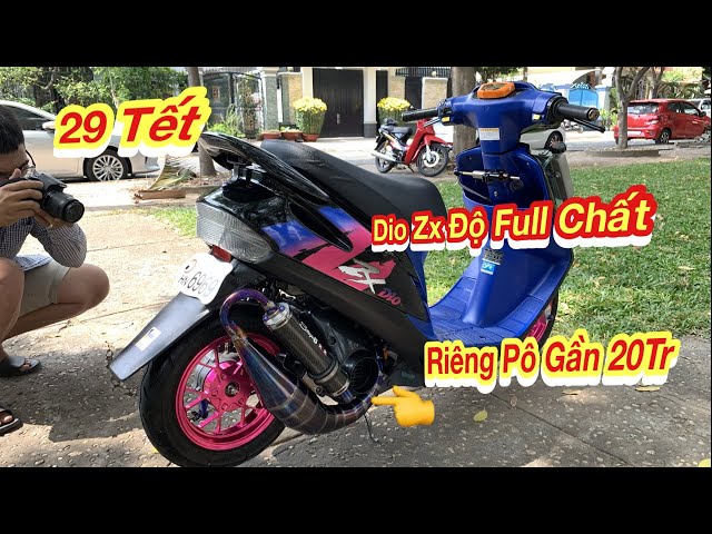 Dio ZX 50cc độ lốp siêu khủng cùng dàn phụ kiện đắt tiền