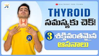 Thyroid సమస్యకు చెక్! 3 Powerful Asanas for Thyroid Cure in Telugu | Healthy Day Yoga