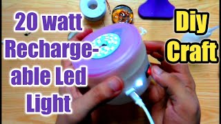 How to make a powerfull rechargeable led emergency light at home | Diy homemade led light