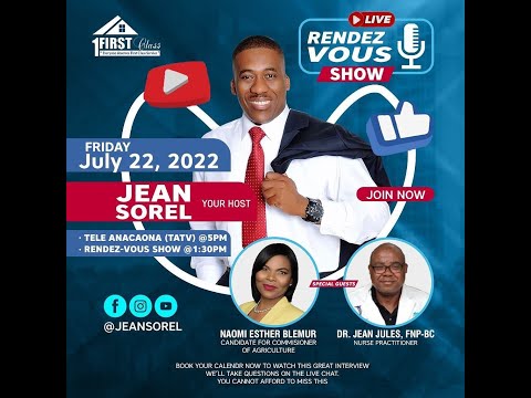 Rendez-vous show with  Dr. Jean Jules CEO of Nova Medical Clinic and Naomi Esther Blemur