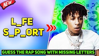 GUESS THE RAP SONG WITH MISSING LETTERS CHALLENGE! (HARD)