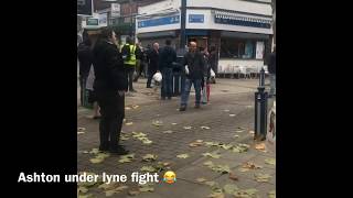 Fight in Ashton under lyne town centre Manchester