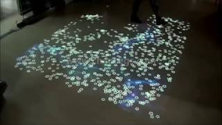 Interactive floor Projection display technology in Chennai  with star and space effects
