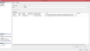 SQL Server Tutorial Part 2 - Creating a Database