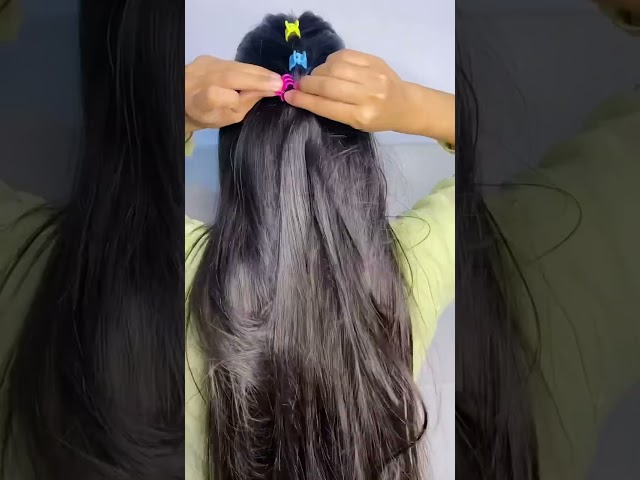 Hair style just 29Rs me Ye D-mart me apko butterfly 🦋 clip milega 😀 #shorts #hairstyle