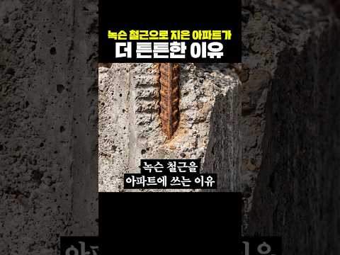 녹슨 철근으로 지은 아파트가 더 <strong>튼튼한</strong> 이유