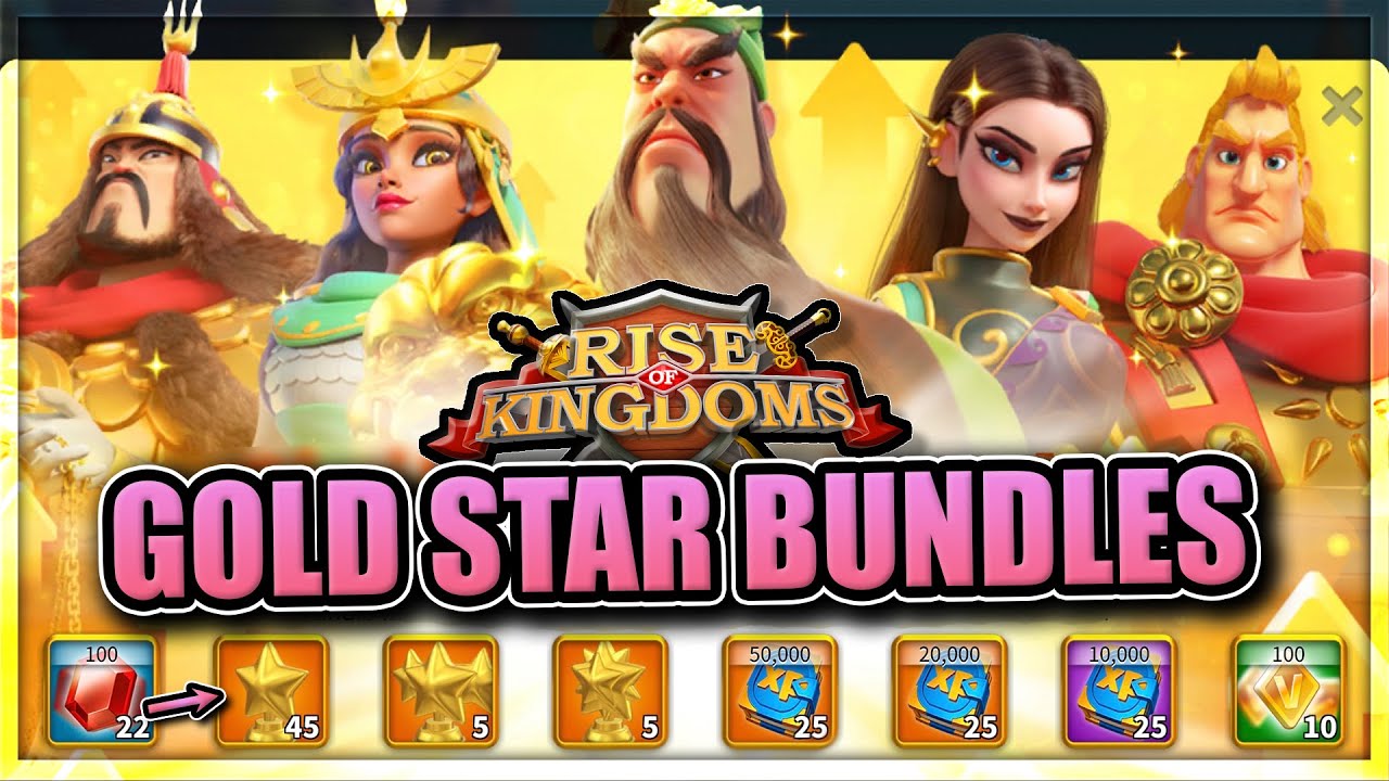 Glorious Leader and Civilization Leader Bundles in Rise of Kingdoms [Lots of Gold Stars]