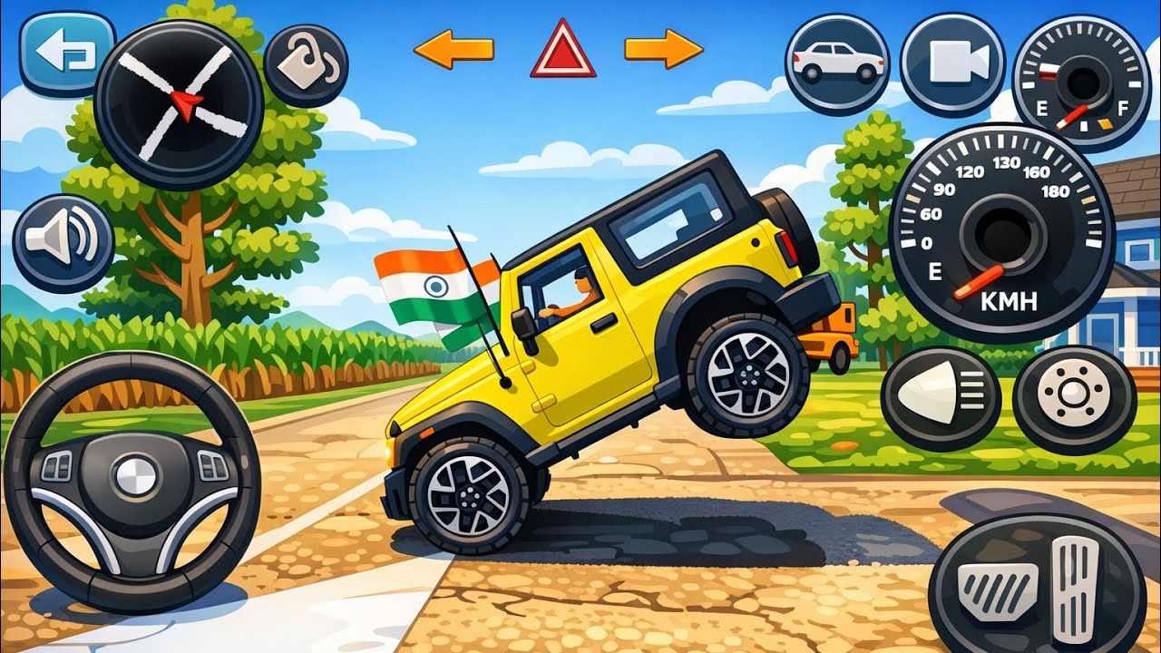 Modified Mahindra Thar😈Games:Indian Yellow Thar (Gadi Wala Game) Car Game Android Game - #2026