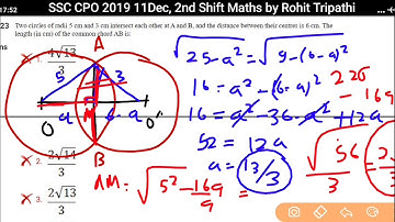 SSC CPO EXAM 2019 (11th December, 2nd Shift) Solved Maths Paper | Part-2 | Rohit Tripathi